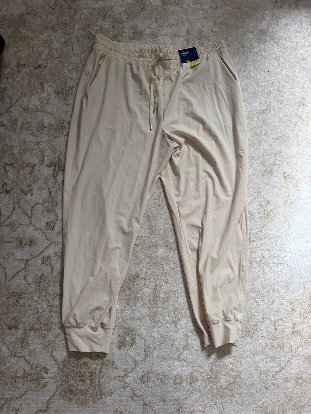 Women’s Cream Jogger Pants - Relaxed Fit
